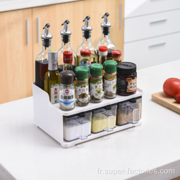 Boîte de rangement pour condiments de cuisine multifonction détachable